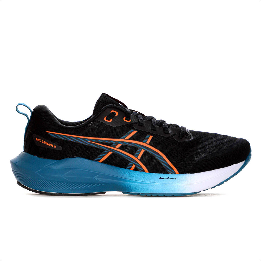 Tênis Asics Gel Shogun 8 Preto Azul e Laranja - Masculino