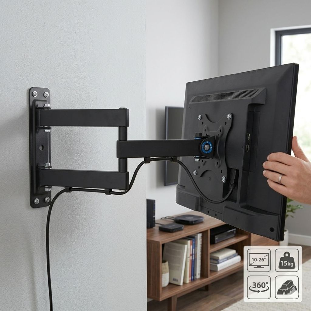 Suporte 10" a 26" Polegadas Articulado para TV LCD/LED Ajustável ampla visao HD TV monitor
