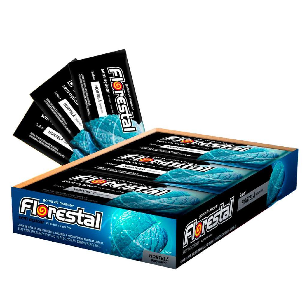 Chiclete goma de mascar florestal sem açúcar hortelã 8,5g display com 15