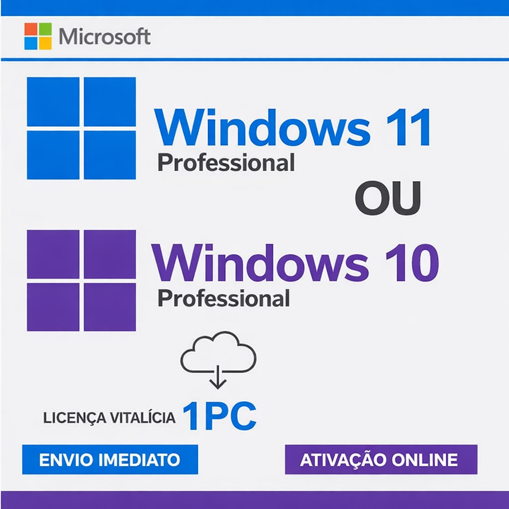 Licença Serial Chave Key Windows 10/11 Pro/Home + Nota Fiscal + Ativa Onlinr + Pode reinstalar + Partner Autorizado