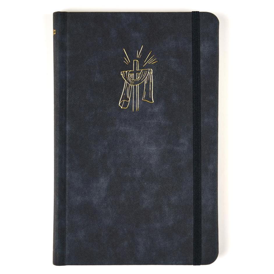 Bíblia Sagrada NVI Slim, Luxo, Tecido azul marinho sobre capa dura com elástico