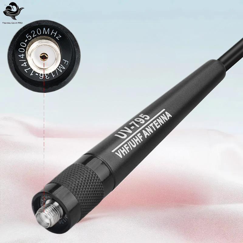 PFG AR-795 SMA-F Fêmea Banda Dupla VHF/UHF 136-174MHz/400-520MHz Antena Macia Para UV-5R-82 BF-888S Walkie Talkie FG