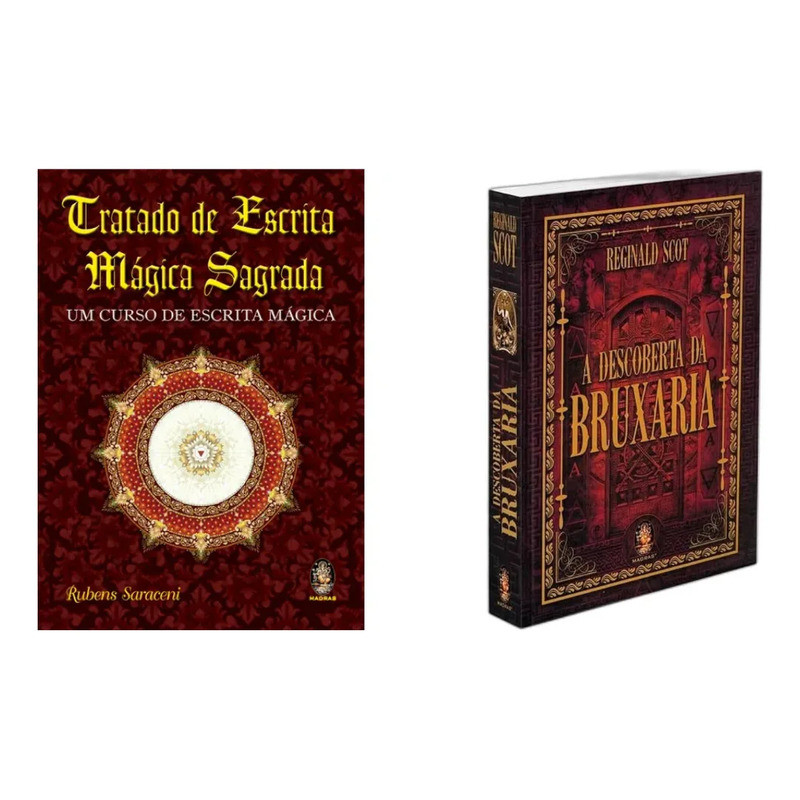 Kit 2 Livros Magia Ocultismo Escrita Mágica Sagrada + Bruxaria Clássico