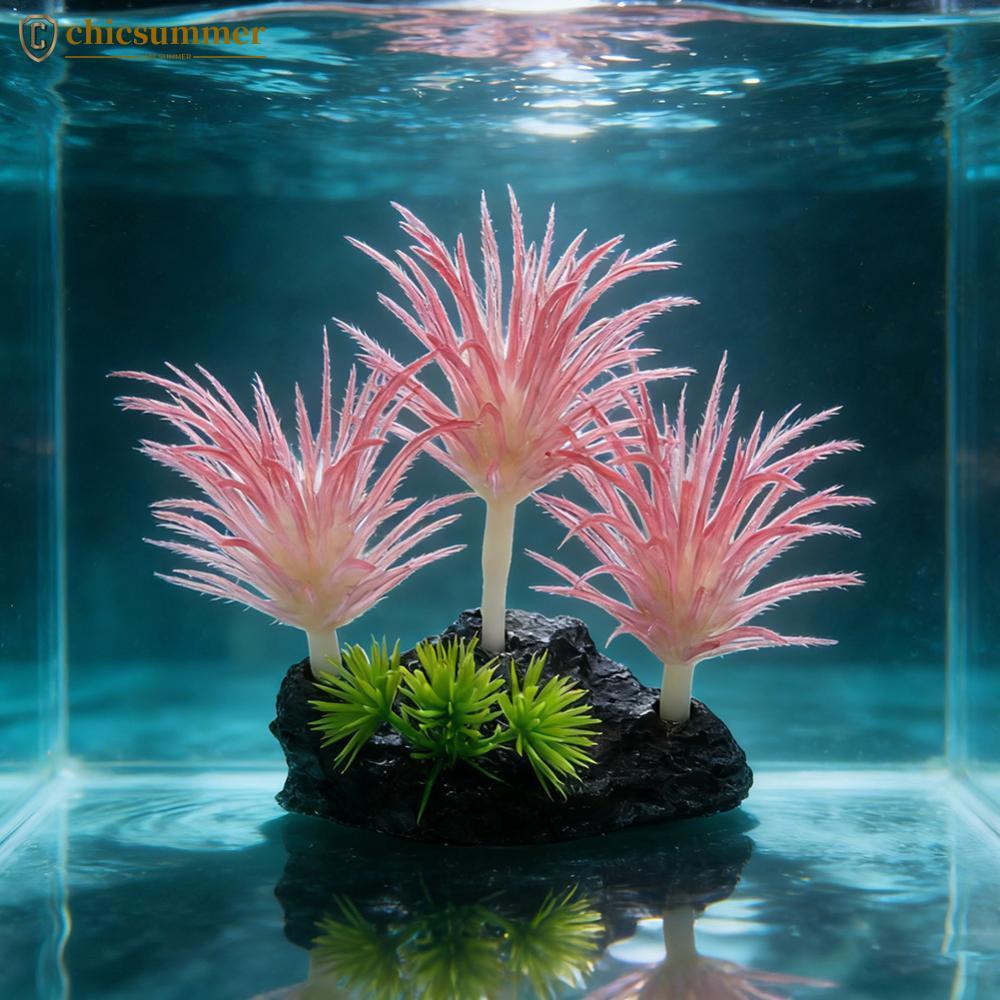 CHICSUMMER Simulado Suculenta Realista Planta Falsa Réptil Terrário Decoração Vegetação Artificial Para Vivarium Aquário