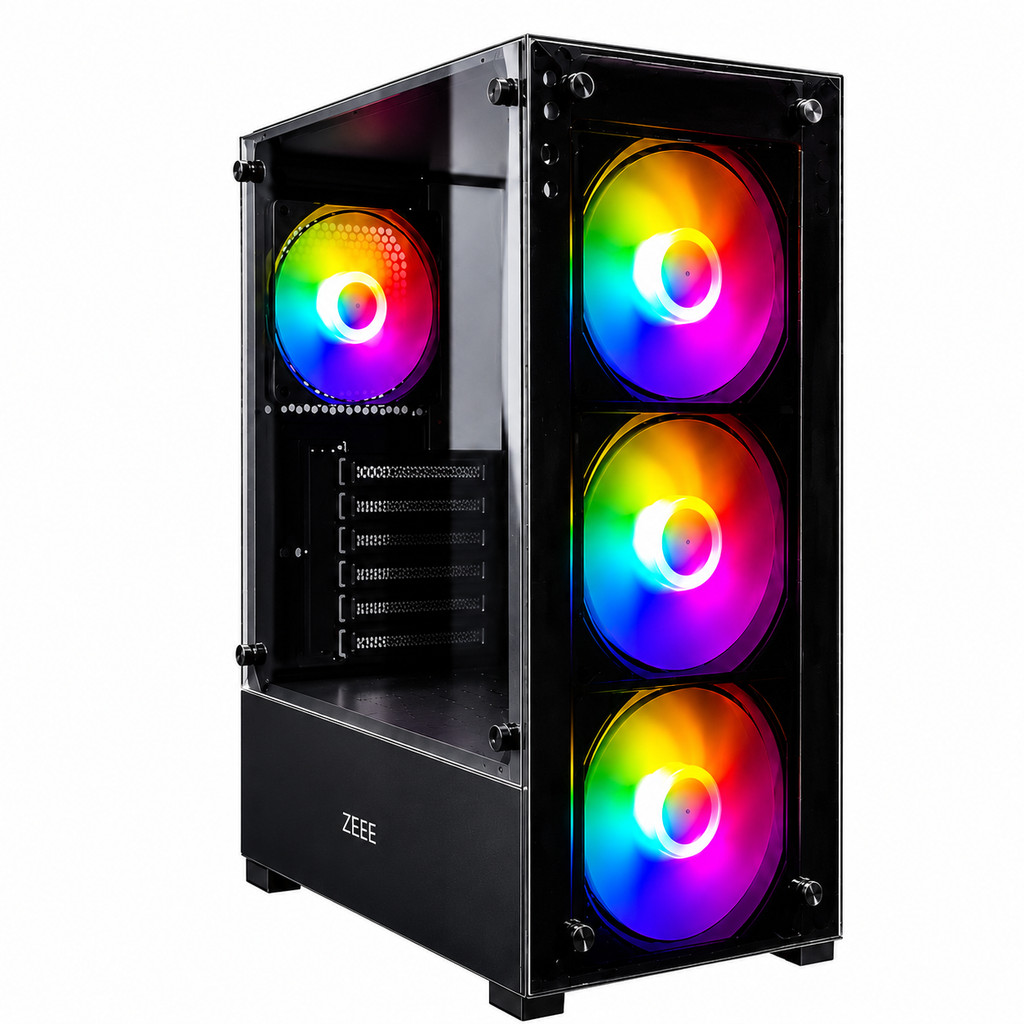 Gabinete Gamer com Vidro Lateral 4 Fans USB 3.0 ATX Micro ATX Mini ATX PC Computador AGP-A31150C