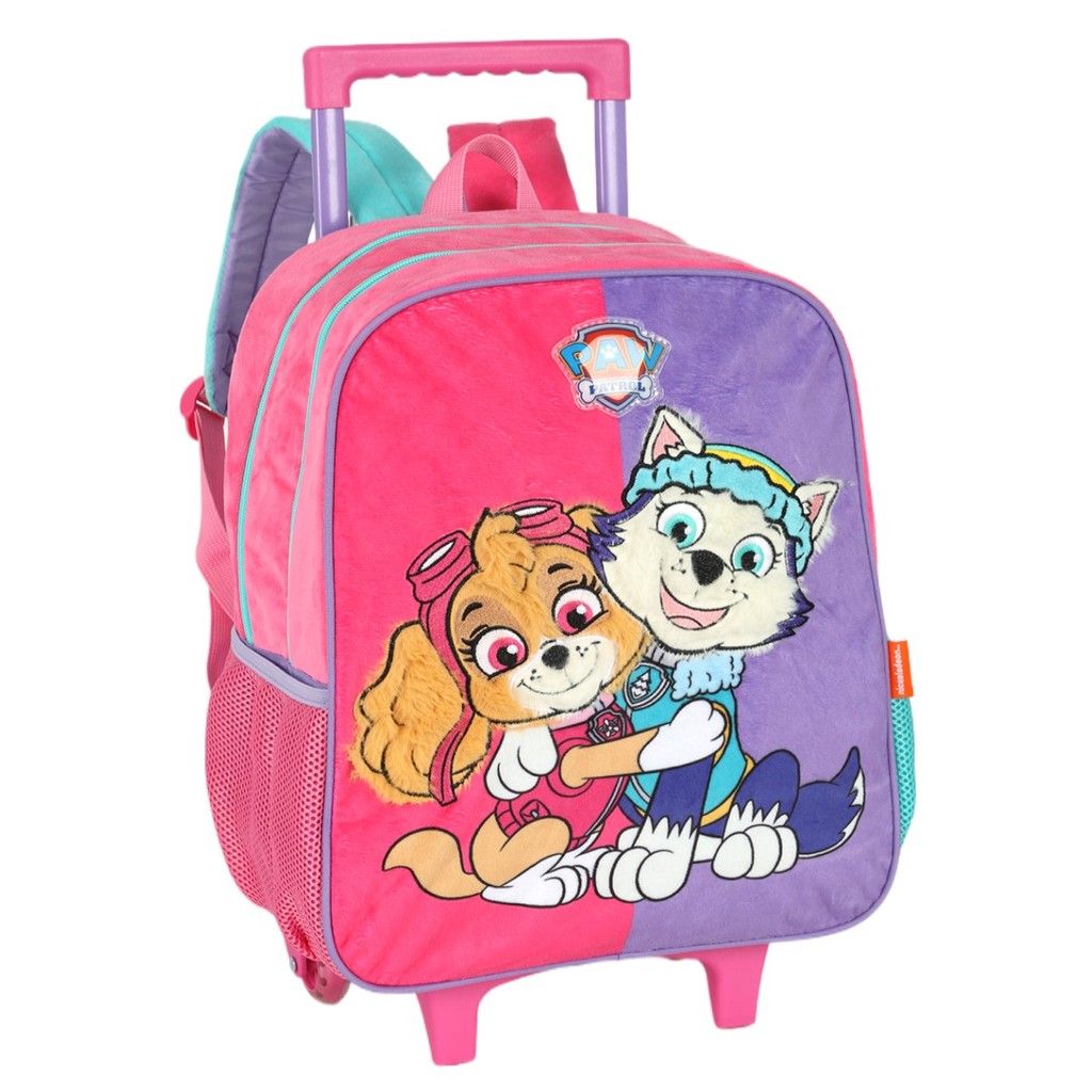 Mochila Rodinha Luxcel Patrulha Canina Skye Everest Rosa