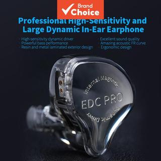 KZ EDC PRO fone de ouvido intra-auricular com fio HIFI de ação única, de alta qualidade, nível de febre, entrada de