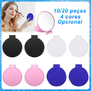 10/20 peças Mini espelho redondo dobrável portátil espelho de maquiagem,para mulheres meninas uso diário (6,2x7 cm) em Oferta na Shopee