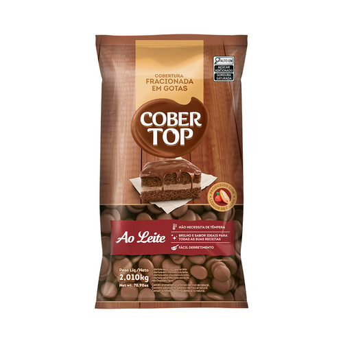 Cobertura Chocolate ao Leite Fracionada 2,01Kg Cobertop
