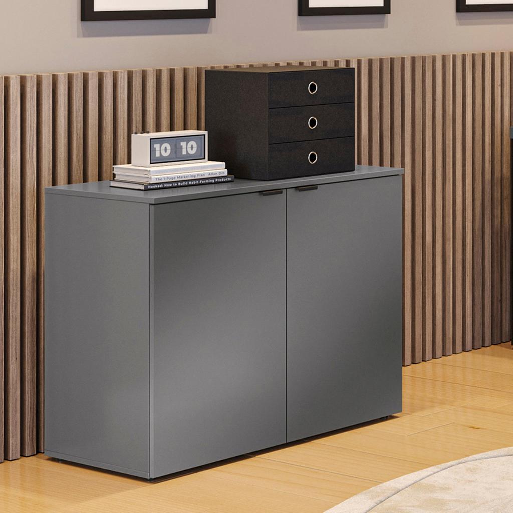 Armário Baixo Kappesberg 2 Portas Office Platinum 91cm