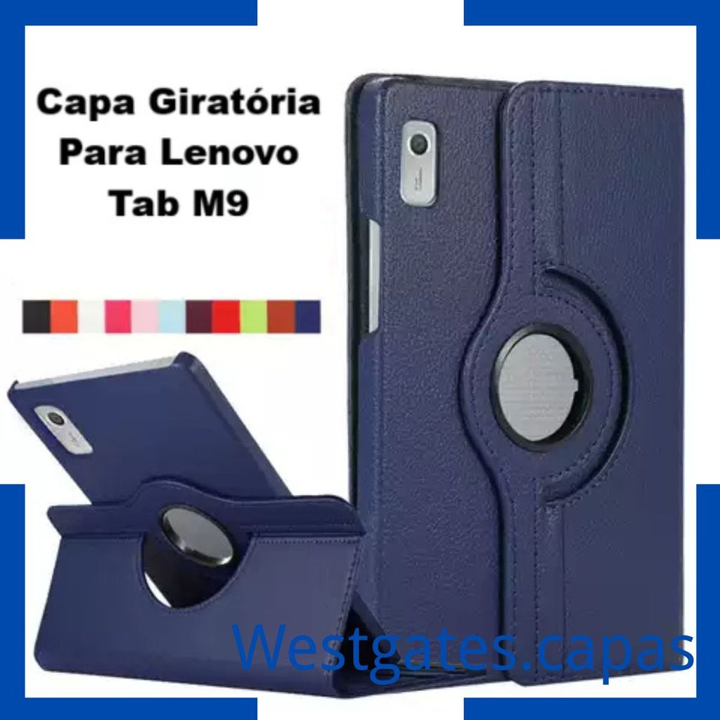 Capa Tablet Giratória Couro sintetico Para Lenovo Tab M9 Tb-310fu/ Tb-310xu 9.0" Polegadas Função Auto Sleep em Oferta na Shopee