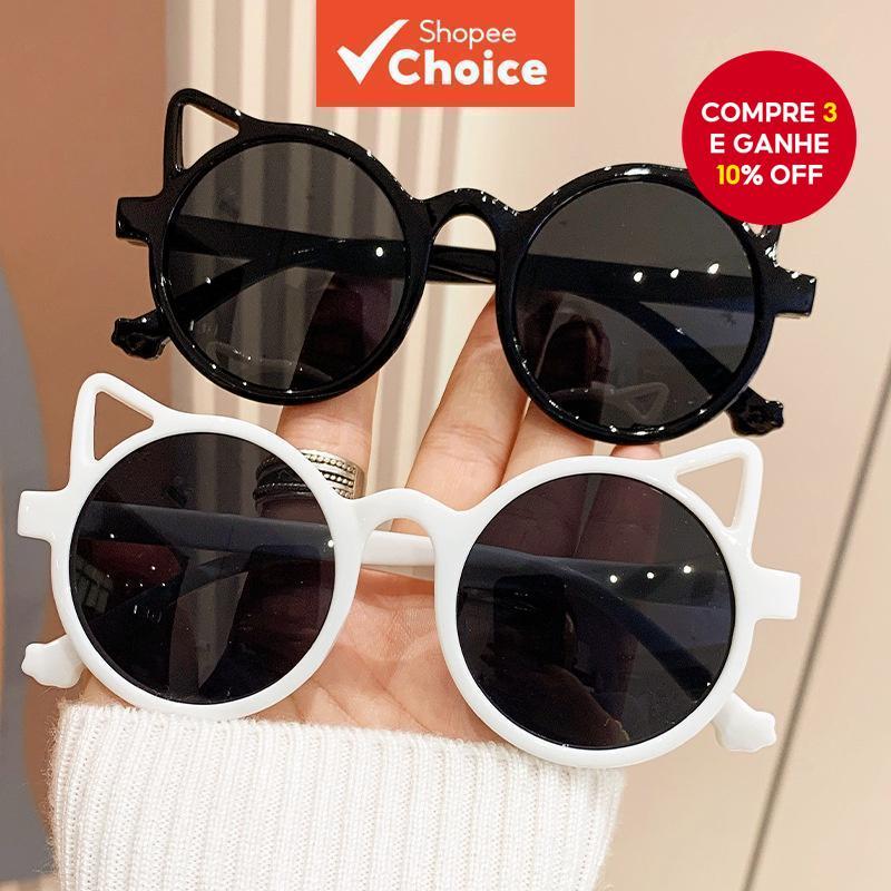 Óculos De Sol Infantis Com Orelha De Gato , Proteção UV Para Bebês , Meninas E Meninos , Ao Ar Livre