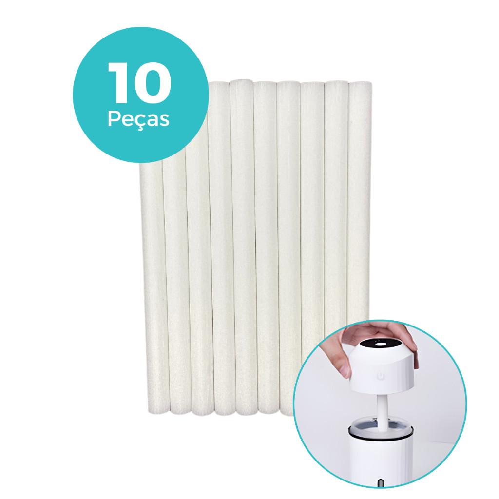 Kit 10 Filtros Algodão Difusor  Refil Umidificador De Ar Ultrassônico Portátil em Oferta na Shopee