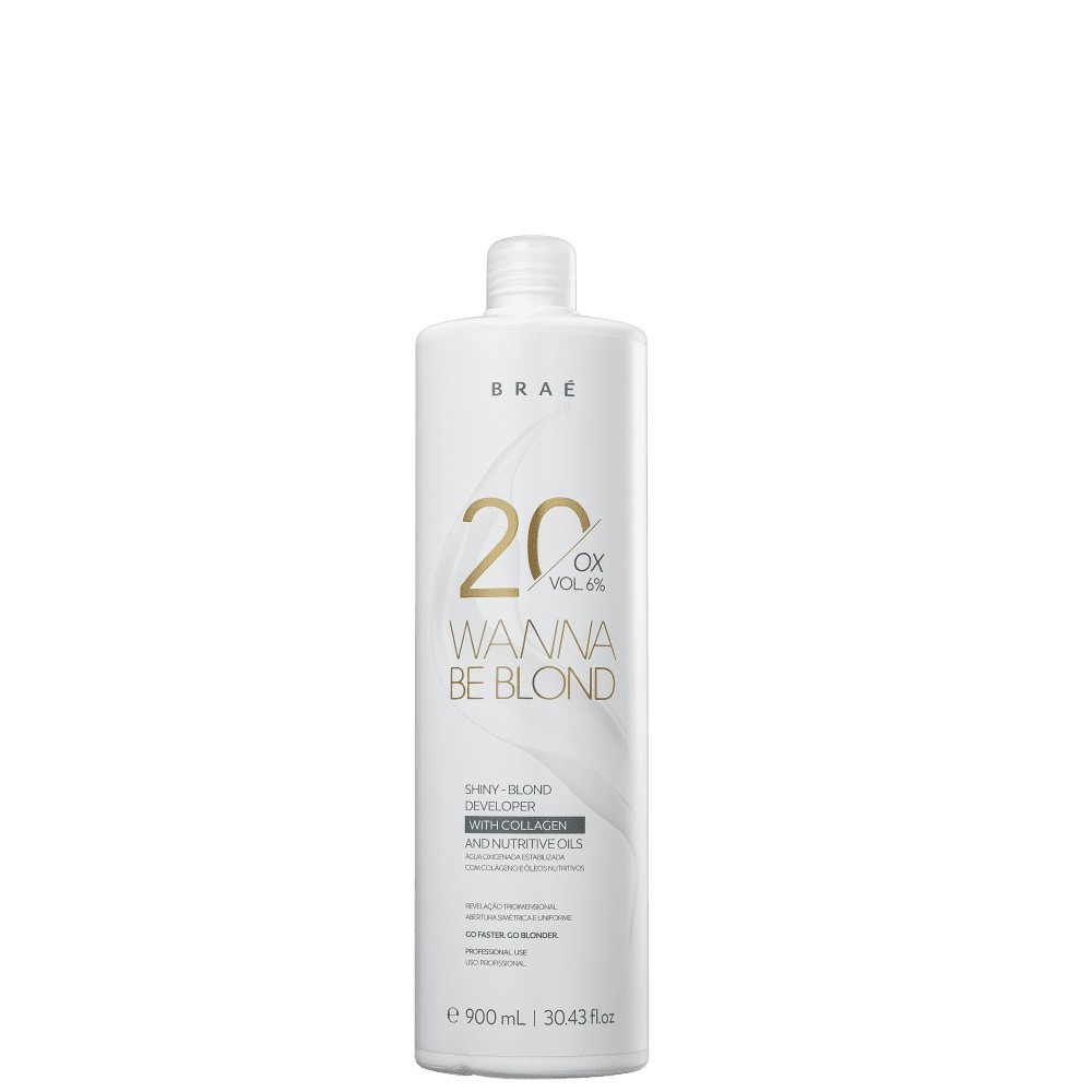 Braé Wanna Be Blond  Agua Oxigenada 20 Volumes 900ml em Oferta na Shopee