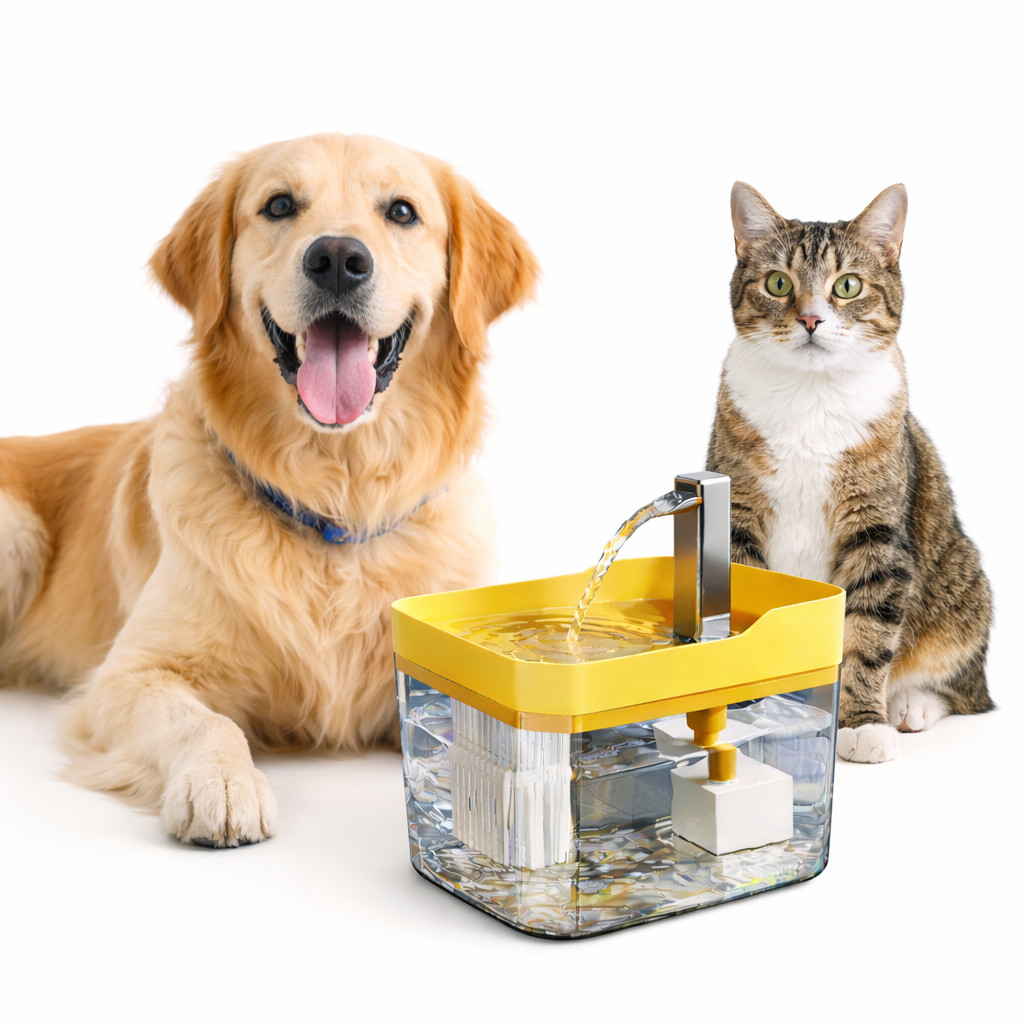 Fonte de Água para Gatos Automático 1.5L com Filtro Bebedouro Gato Cachorro Bebedor Pet Hidratação