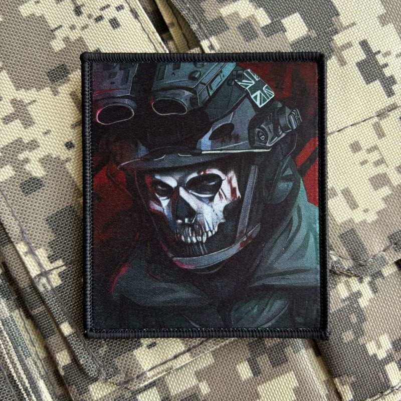 Call of Duty Personagem Do Jogo Velcro patch Ghost Personalizado Moral Remendo Impresso Mochila Braçadeira