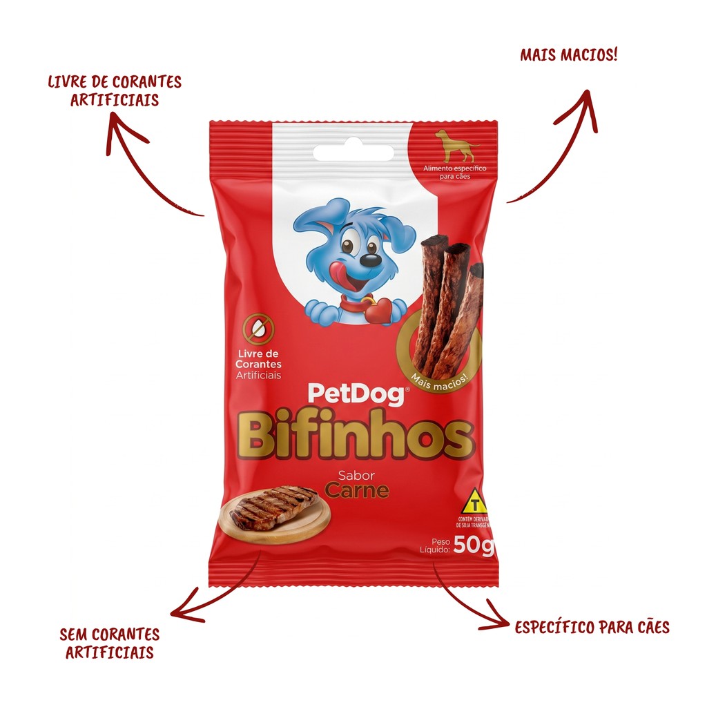 BIFINHO PETDOG CARNE 50G — imagem 2 de 2