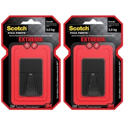 Kit com 2 Gancho Grande SCOTCH 3KG Preto