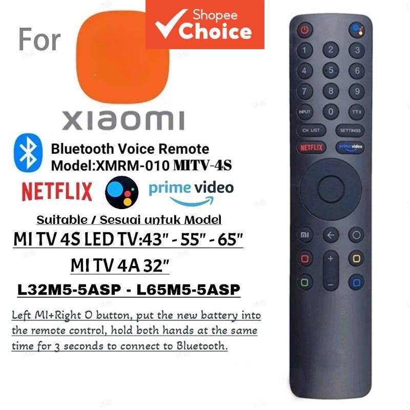 Controle Remoto de Voz Bluetooth XMRM-010 para Xiaomi Mi TV 4S 4K LED com Google Assistente