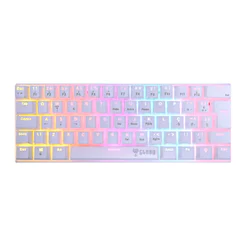 Teclado Mecanico Gamer Clanm Snow Walker TK76, RGB, Switch Red, Branco, TK76SNOW