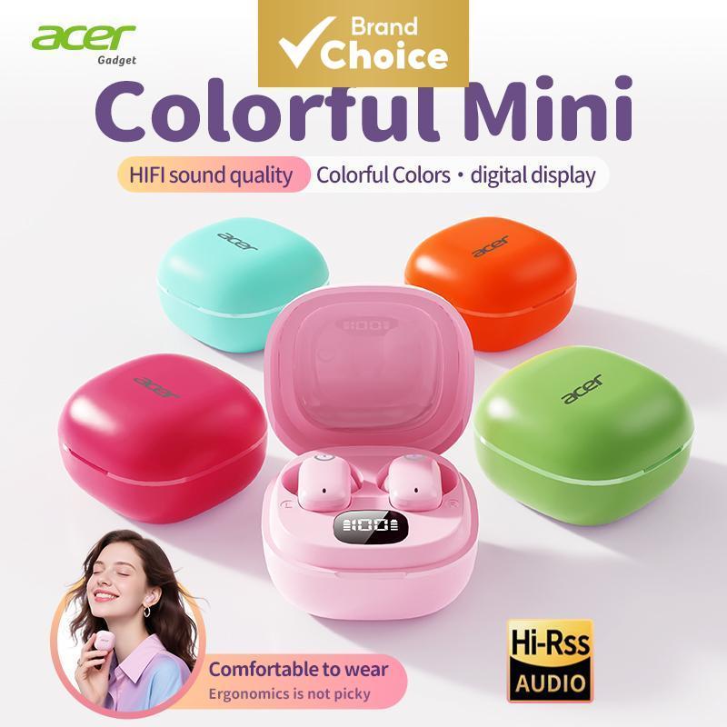Acer OHR501 Fones De Ouvido Sem Fio Bluetooth 5.4 TWS ANC HiFi Estéreo LED Display Digital Mini Conforto Para Smartphone