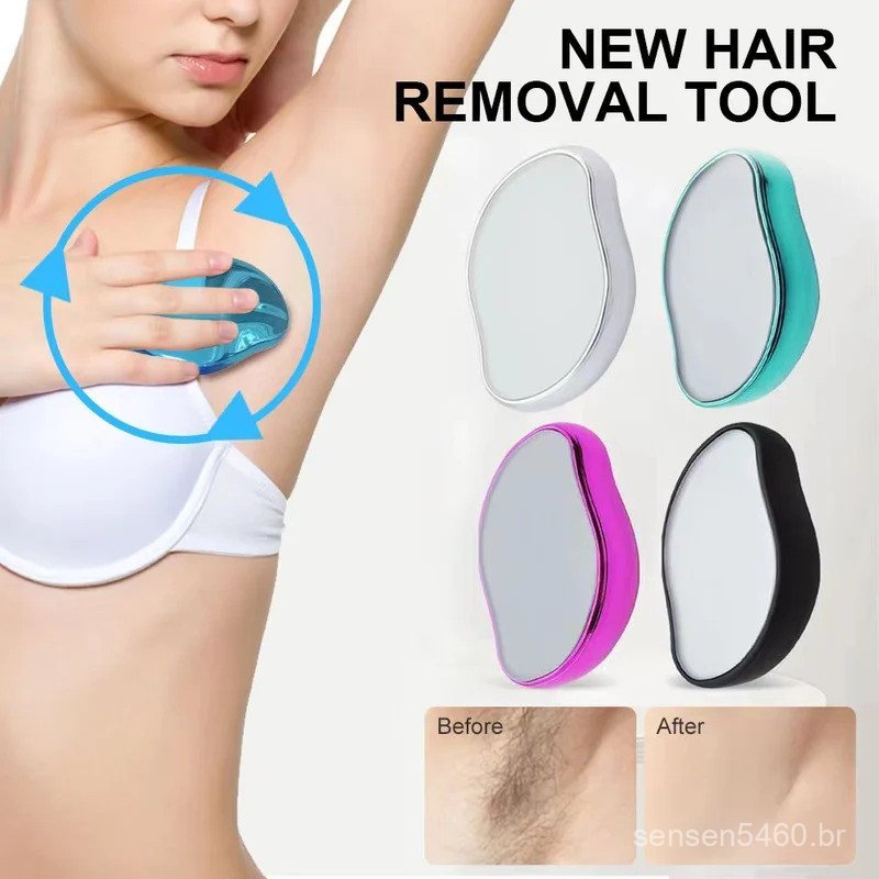 Epiladores Físicos para Remoção de Pelos, Depilador de Cristal, Seguro, Fácil de Limpar, Reutilizável, Ferramentas de De