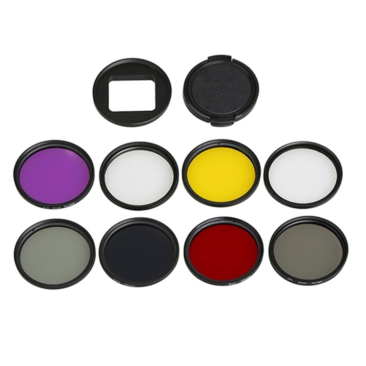 Para Câmera De Ação Esportiva GoPro HERO5 Filtro De Lente Profissional De 52 Mm (CPL + UV + ND8 + ND2 + Star 8 + Vermelh