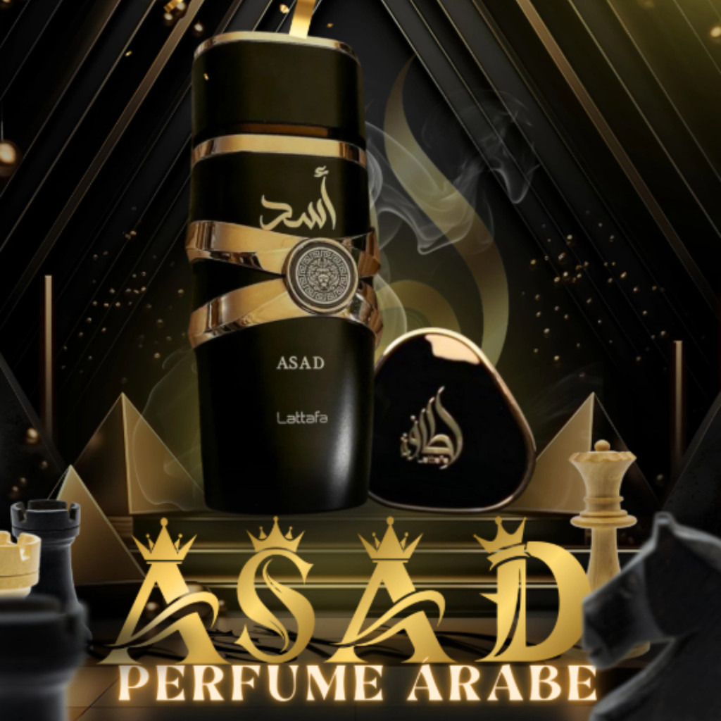 Lattafa Asad 100ml Eau de Parfum Masculino Original – Fragrância Árabe Tabaco e Baunilha Alta Fixação