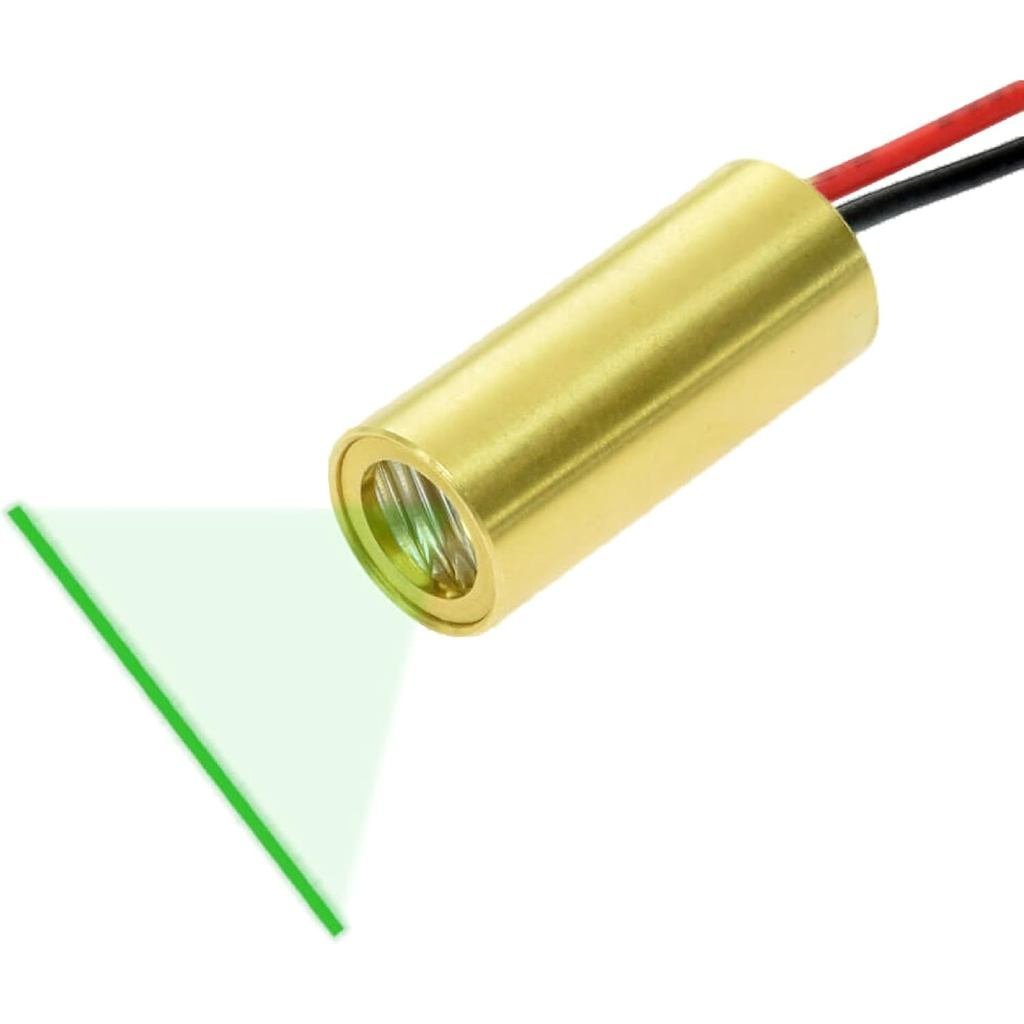 Economical Green Line Laser Module 520 nm, Class 1, 7~10 VDC, >60° Fan Angle, 0.3~1.8m working distance, VLM-520-28 LPT