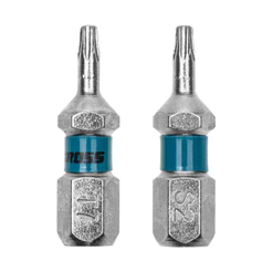 BITS TORX T7, ACO CROMO MOLIBDENIO, 25MM, 2PCS // GROSS