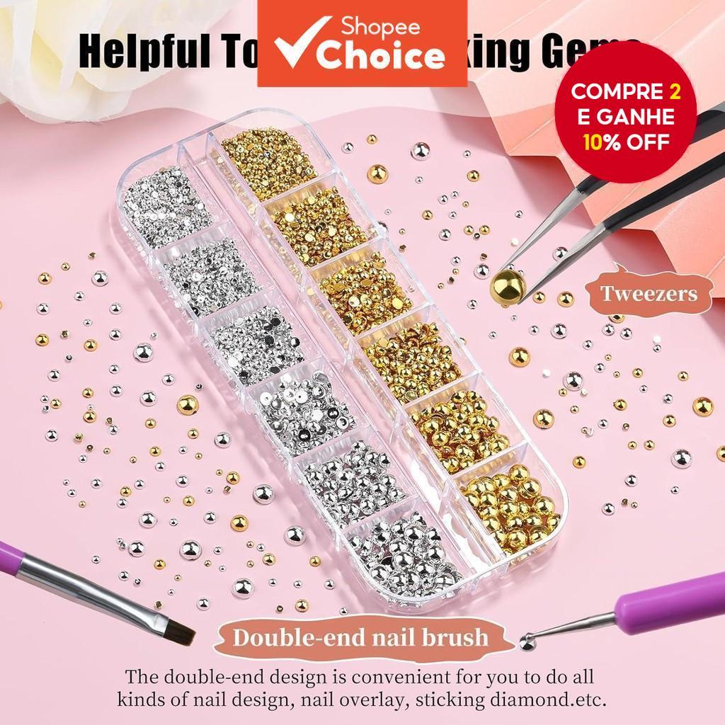 Meia Pérola Adesiva Dourada - Comprar com Melhor Preço em Anéis