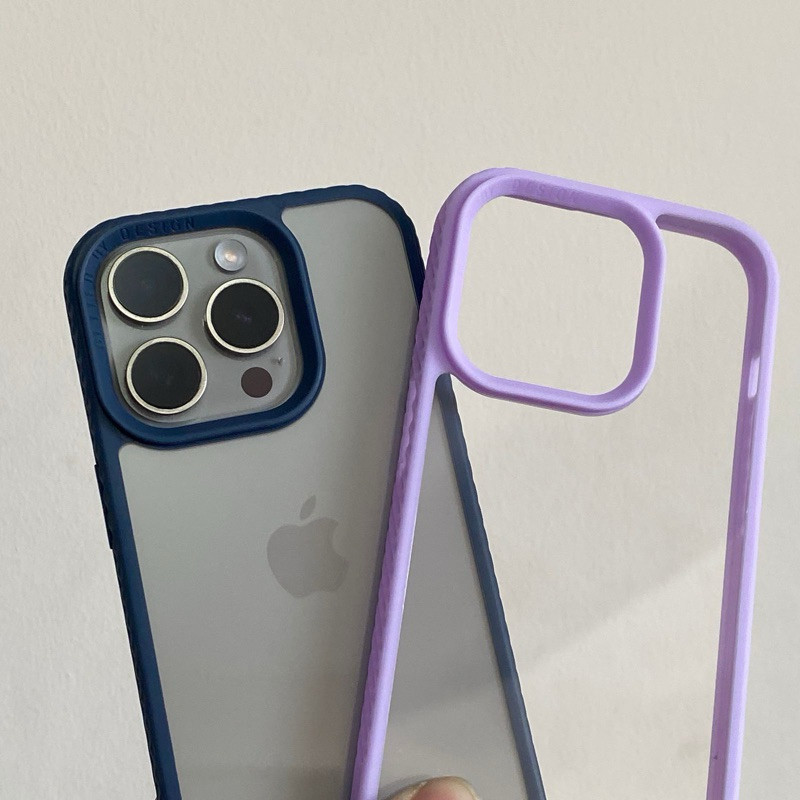Capinha Silk Borda Colorida Anti shock iPhone 11 12 13 1415 16 Pro max