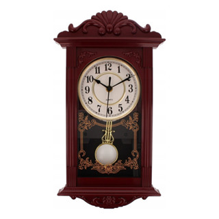 Relogio de Parede Antigo Retro Com Pendulo Sem Barulho Yn Clock Marrom Rustico em Oferta na Shopee