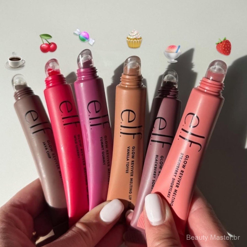 elf Squeeze Me Bálsamo Labial Colorido Hidratante Reparador Sabor de Fruta Brilho Labial