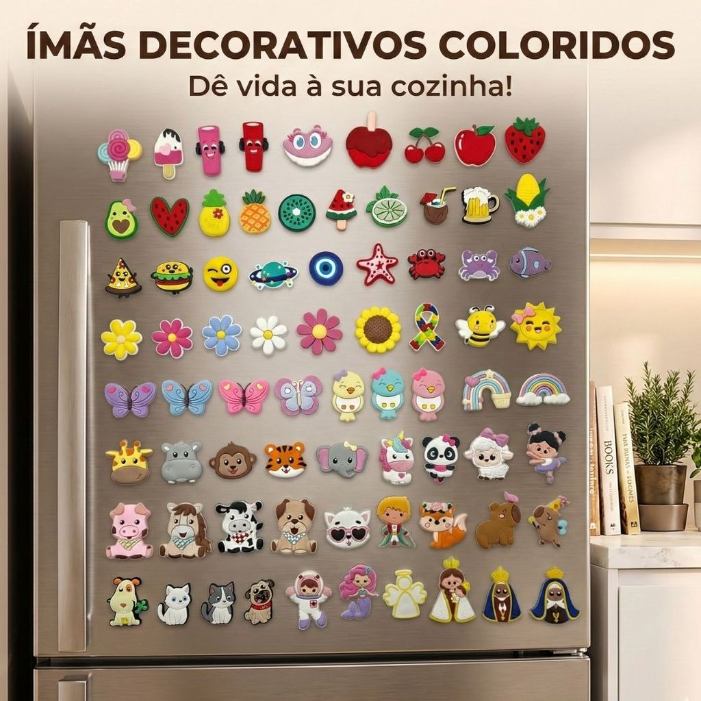 Ímãs de Geladeira / Ímãs Decorativos Temas Diversos – Decoração e Lembrancinhas
