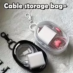 Mini Bolsa Portátil Com Ziper Transparente Estojo para Fone de ouvido, Carregador, batom, Diversos Acessórios