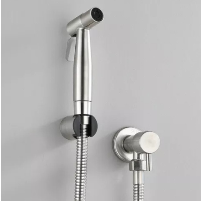 Kit de Ducha Higienica Para Banheiro 1.5m completa Luxo Metal inox nucleo da valvula