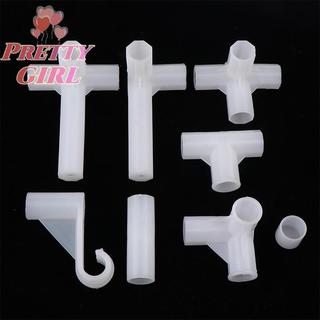 [Pretty ggirl] 2pcs ID13mm Adaptador De Junta De Quatro Cinco Vias , Acessórios De Gancho De Guarda-Roupa De Prateleira 