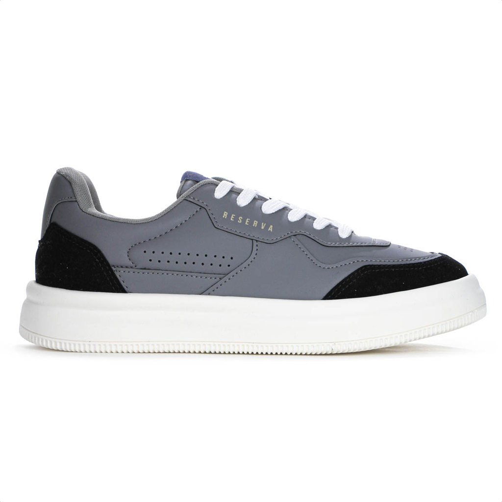 Tênis Reserva Troy Camurça Cinza e Preto - Masculino