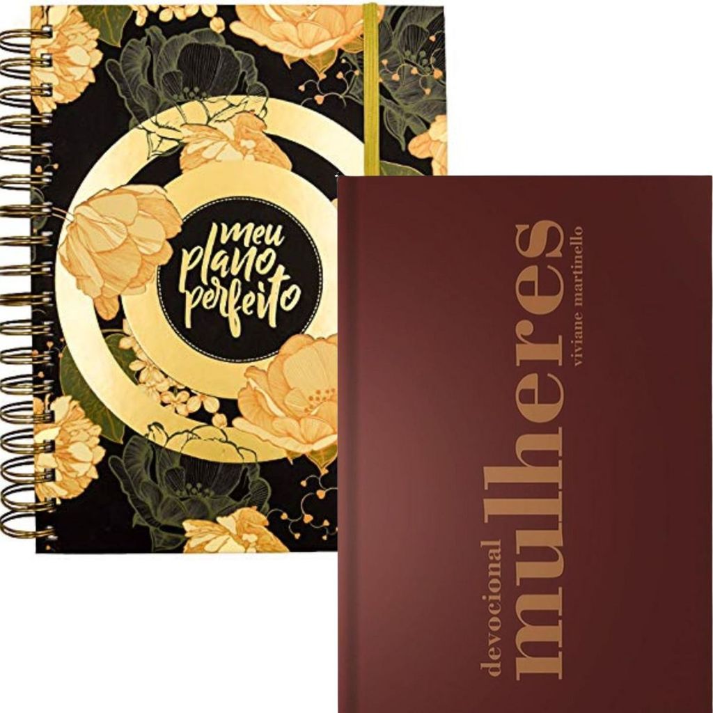 Kit Meu Plano Perfeito | Espiral | Capa Verde Floral + Devocional Mulheres 365 Dias Viviane Martinello