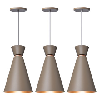 Kit 3 Pendente Lustre Luminária Pequim Fendi 30cm em Oferta na Shopee