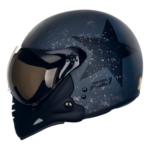 Capacete Peels F-21 North Duas Viseiras Fumê E Cristal CHUMBO FOSCO/PRETO F21 OLD TANK 60