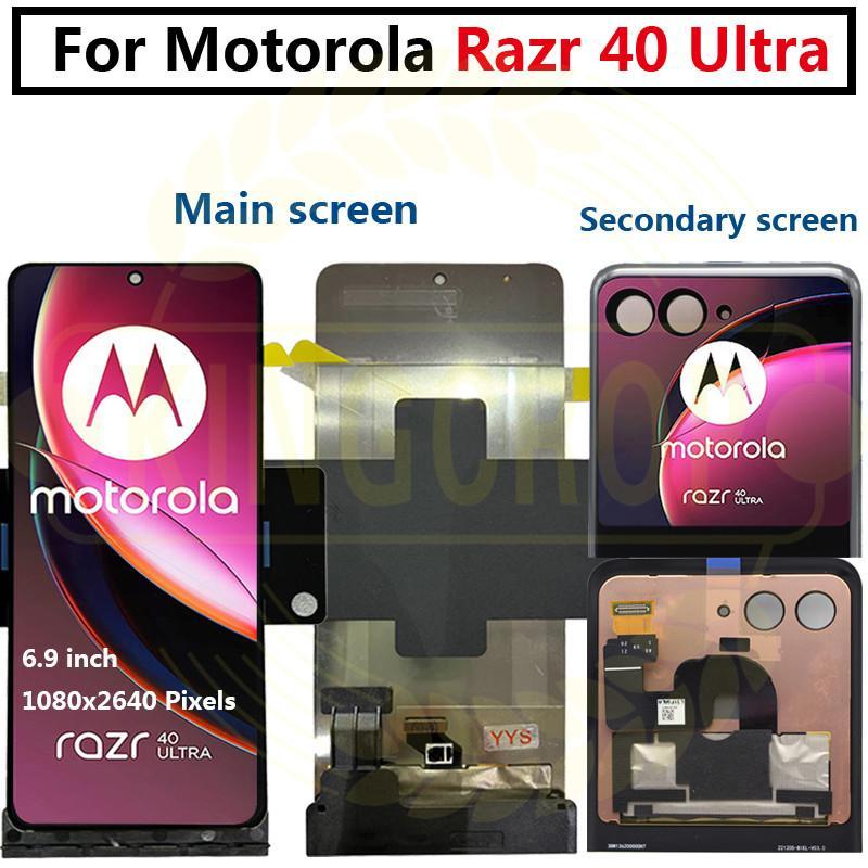 AMOLED Segundo LCD Externo Para Motorola Razr 40 Ultra Principal Display Digitad