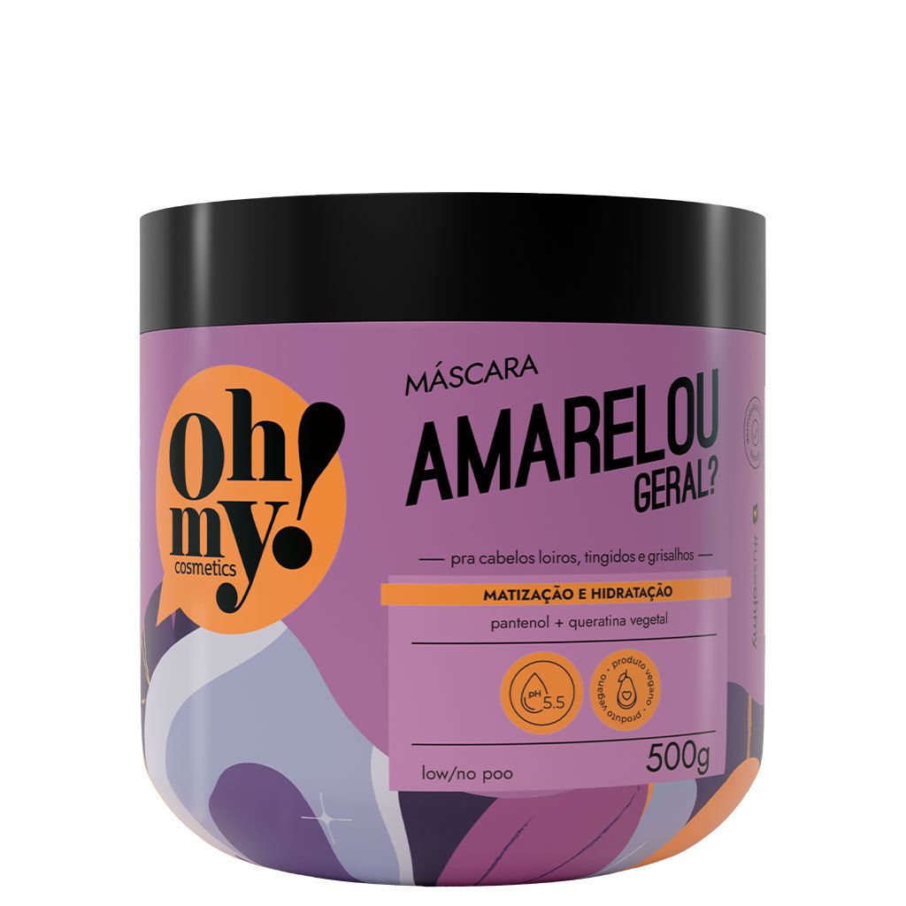 Máscara Amarelou geral? 500g Oh My | Matização e hidratação pra cabelos loiros, tingidos e grisalhos