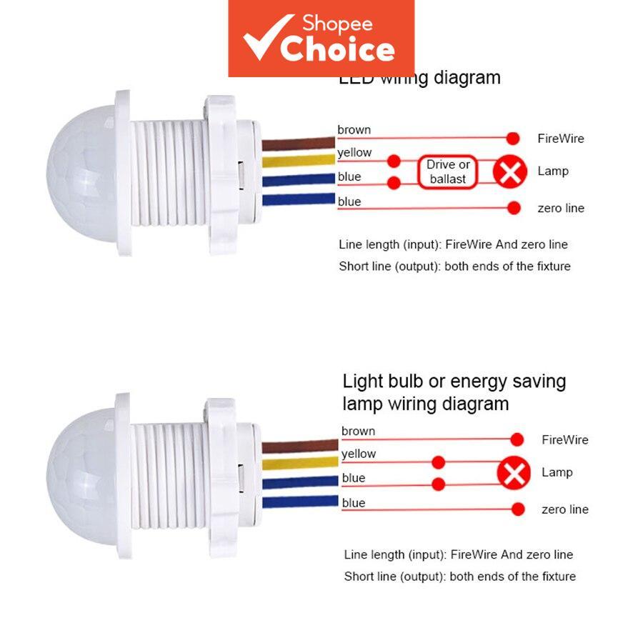 Interruptor de sensor de movimento PIR Smart 85-265V com atraso ajustável duplo para fitas de LED