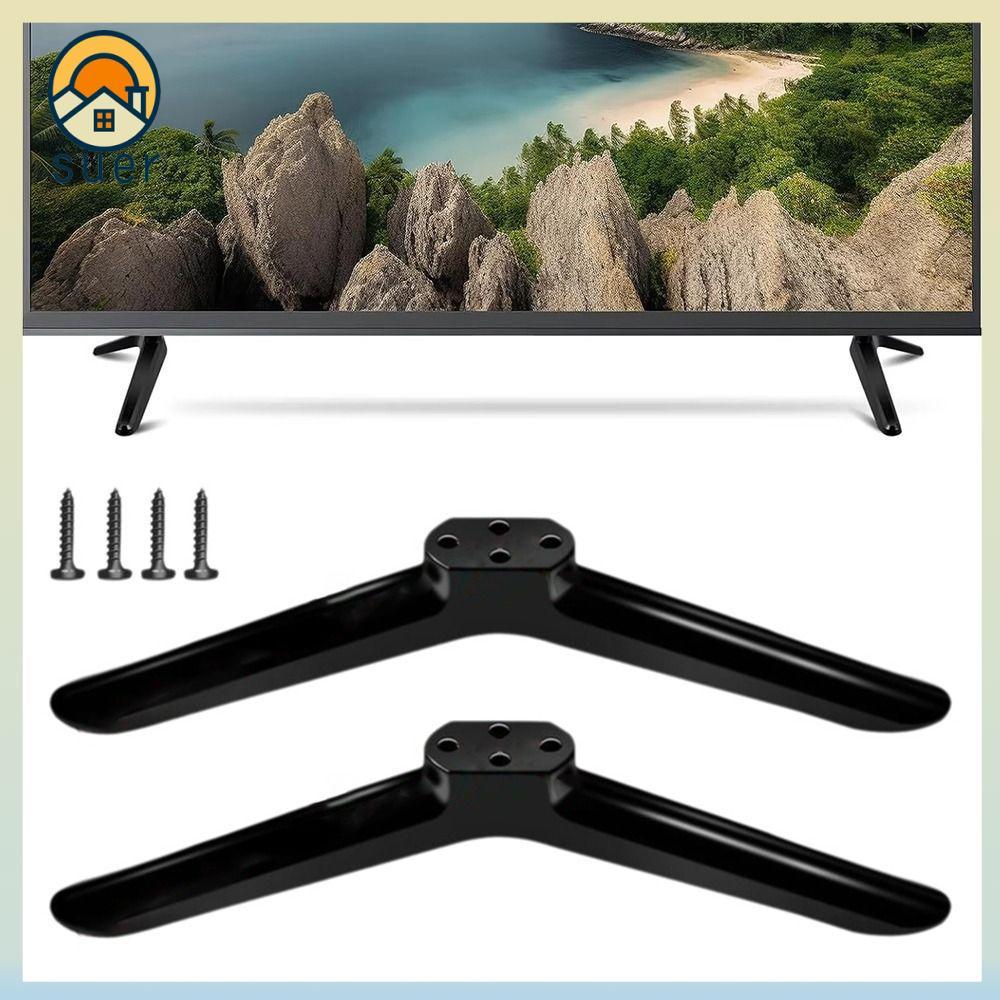 Pernas De Suporte De Base De TV SUEBR , Universal Com Parafusos De Montagem , Almofadas Antiderrapantes Pés De Pedestal