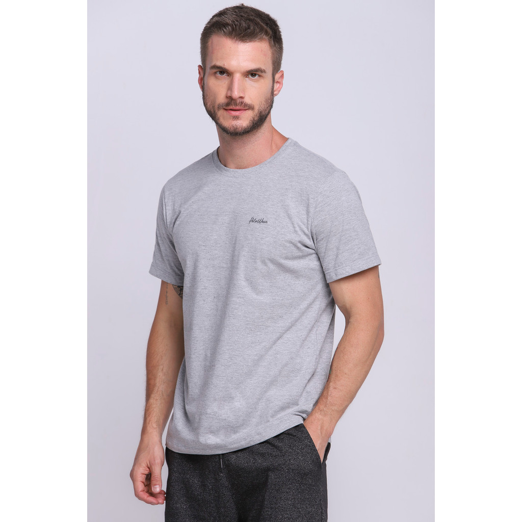 Camiseta Básica Confortável Polo Wear Mescla Claro