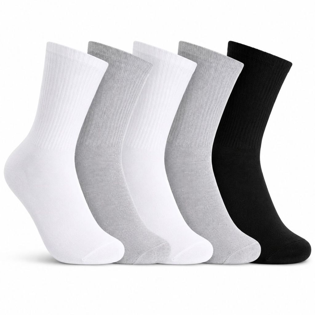 Kit 6 Pares Meia Cano Alto Masculina Feminina Algodão Confortável Academia