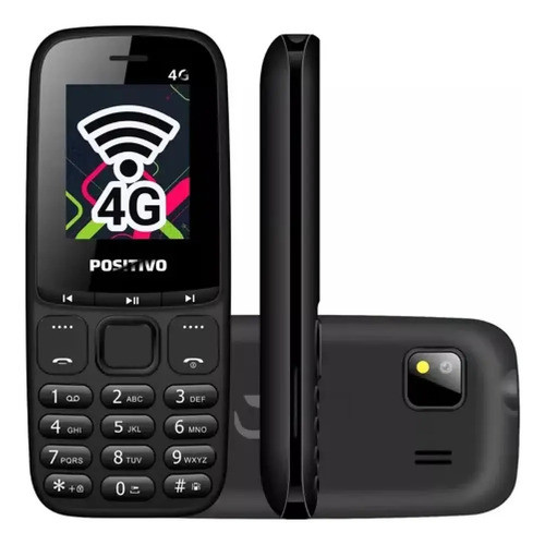 Telefone Celular Ideal Simples Botões Teclado Grande Preto