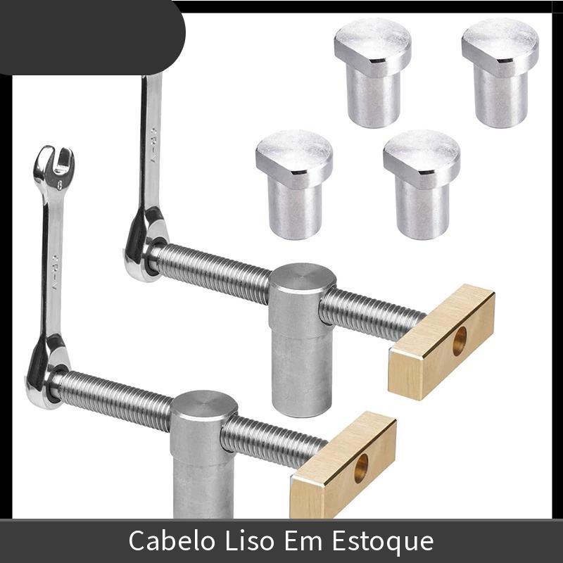 Grampos Para Buracos De Cachorro-2 Braçadeiras De Mesa Ajustáveis Carpintaria-Bancada Com 4 Peças De Furos Cães De Banco